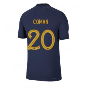 France Kingsley Coman #20 Replica Home Stadium Shirt World Cup 2022 Short Sleeve